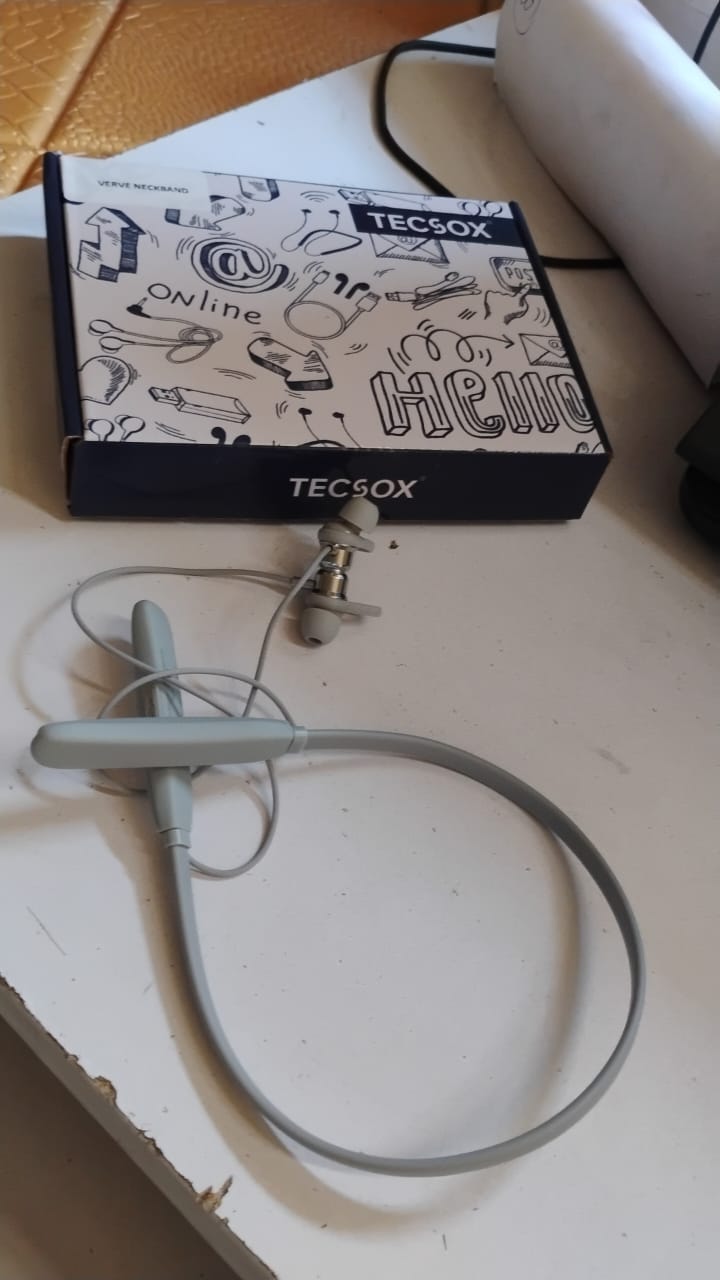 Magnetic ON- OFF Earbuds Neckband Bluetooth (1 Pc / With Color Box & Zipper Plastic Bag) Your Brand