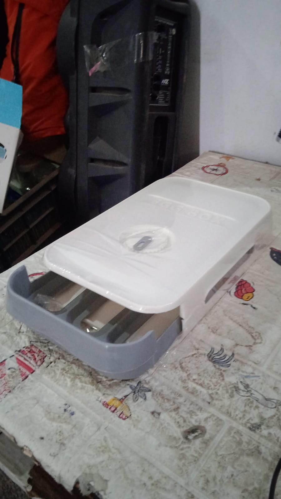 Egg Storage Box Plastic Egg Drawer Fridge Egg Organizer Egg Keeper Refrigerator Egg Drawer Plastic Egg Carton Covered Egg Holder Pantry Egg Bin Household Egg Tray (1 Pc) Your Brand