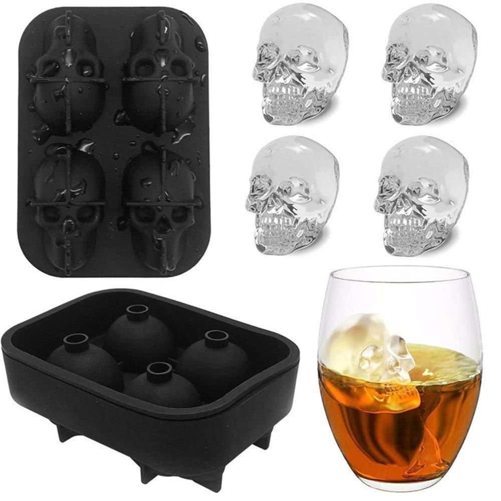 3D Skull Silicon Ice Cube Tray 8feb97-4
