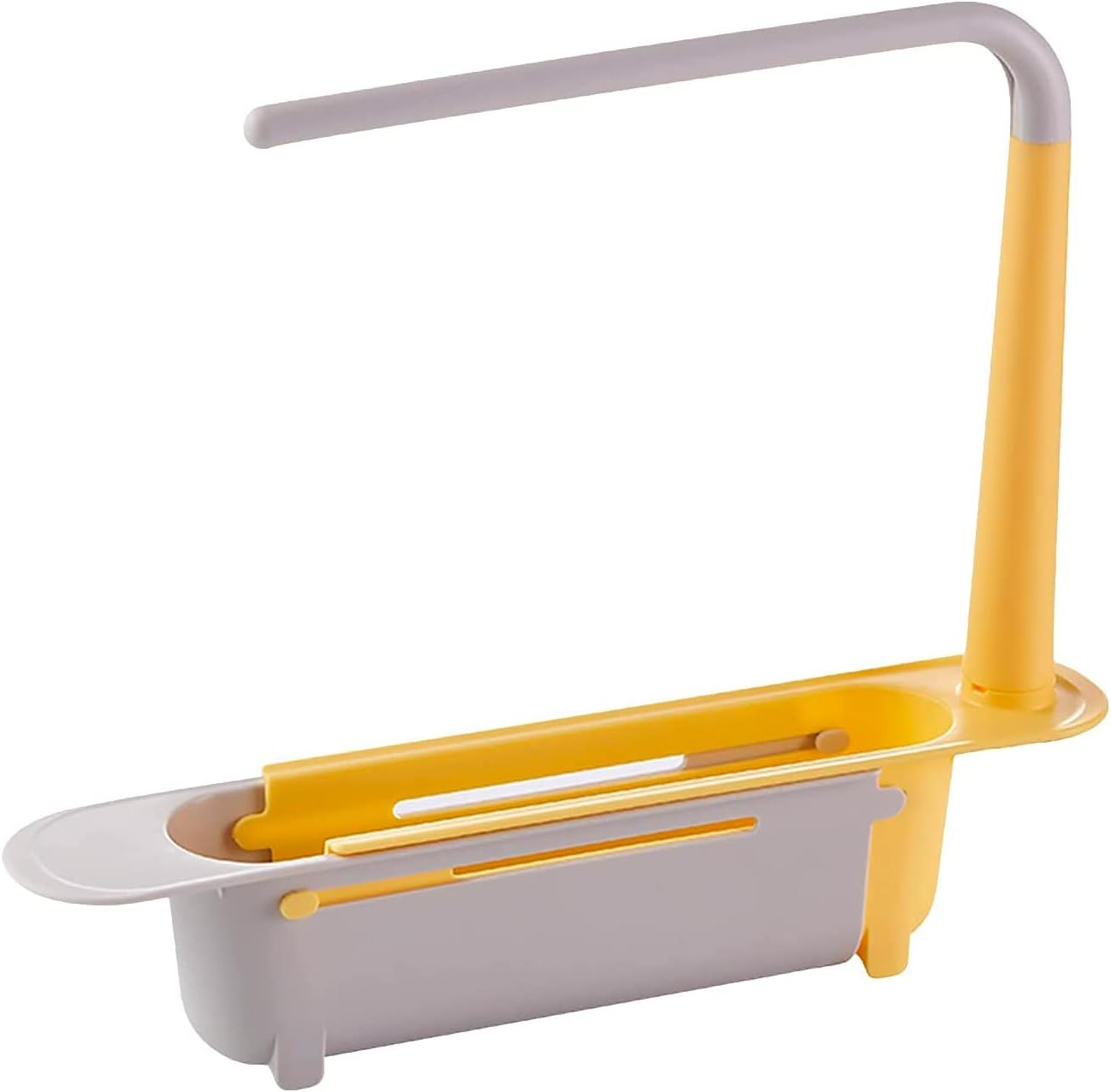 Telescopic Sink Storage Rack Material Kitchen Rag Rack Dishwashing Organizer Shelf Drain Basket Pp Under Sink Organizers ( Mic Color 1 Pc) Your Brand