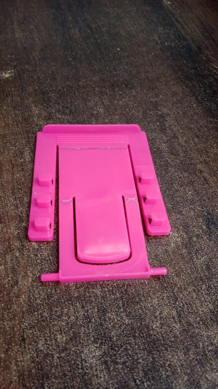Adjustable Foldable Plastic Mobile Phone Stand Holder (1 Pc) Your Brand