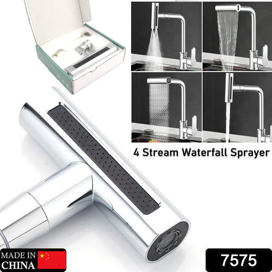 360° Rotating Waterfall Kitchen Faucet – Touch & Swivel Sink Extender (4 In 1 ) Your Brand