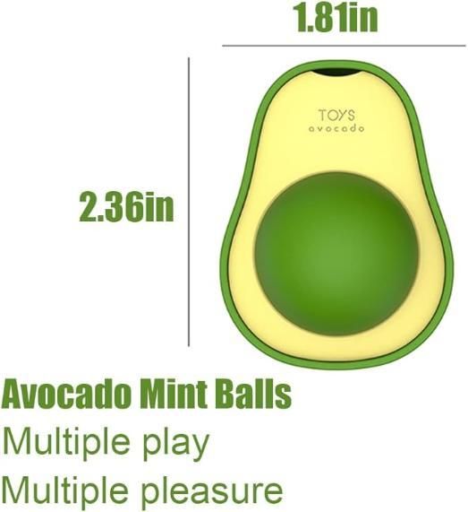 Catnip Minty Avocado Ball Toy 8feb97-4