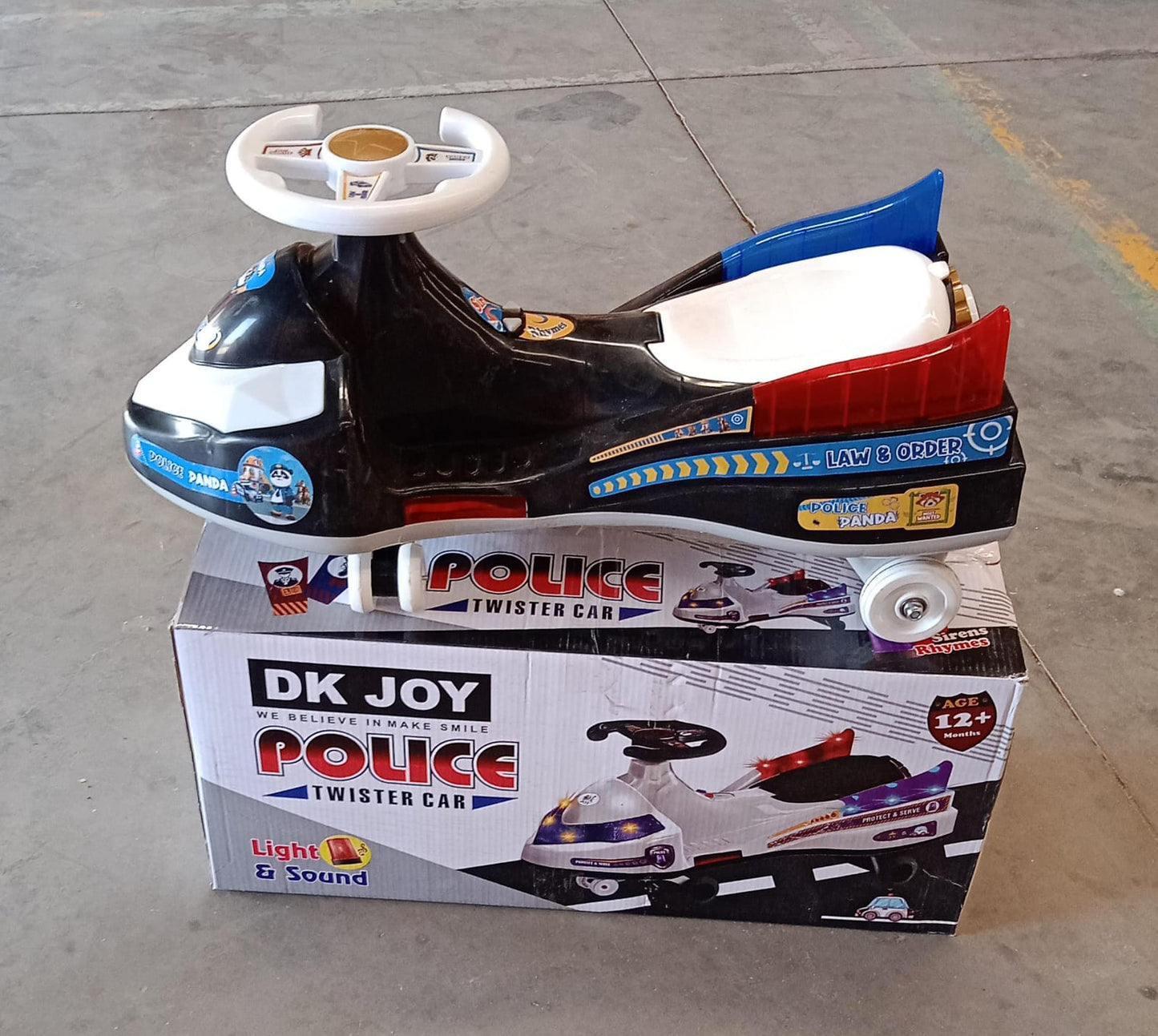 Twisted Police Ride-On Toy Car for Kids With Musical with Lights Your Brand