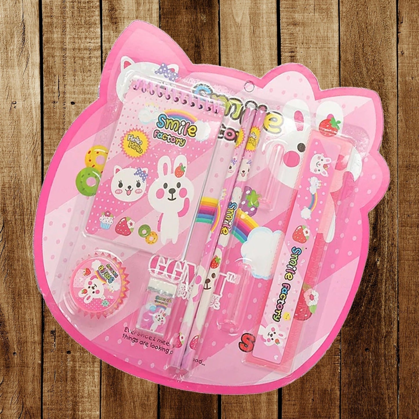 8 in1 Mix Stationery Gift Set for Kids, Stationary Set Including Pencil Ruler Rubber Pencil Sharpener, Pencil Cover, School, Office Product Gift Your Brand