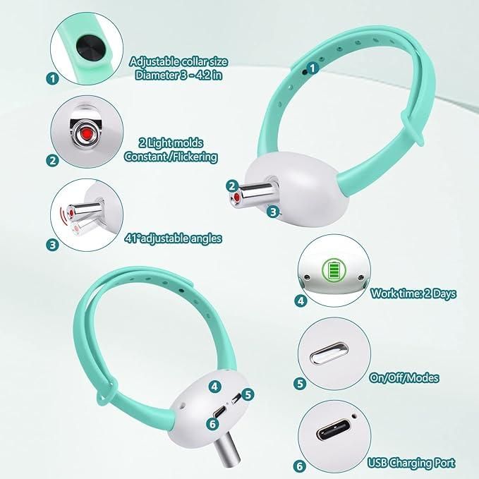 Pet Laser Collar Self Teasing Toy 8feb97-4