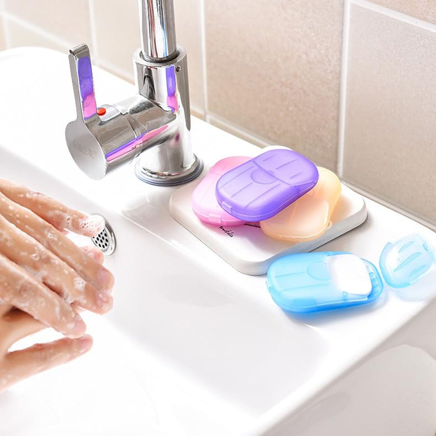 Portable Foaming Paper Hand Soap Sheets - Travel Essential for On-the-Go Hygiene
