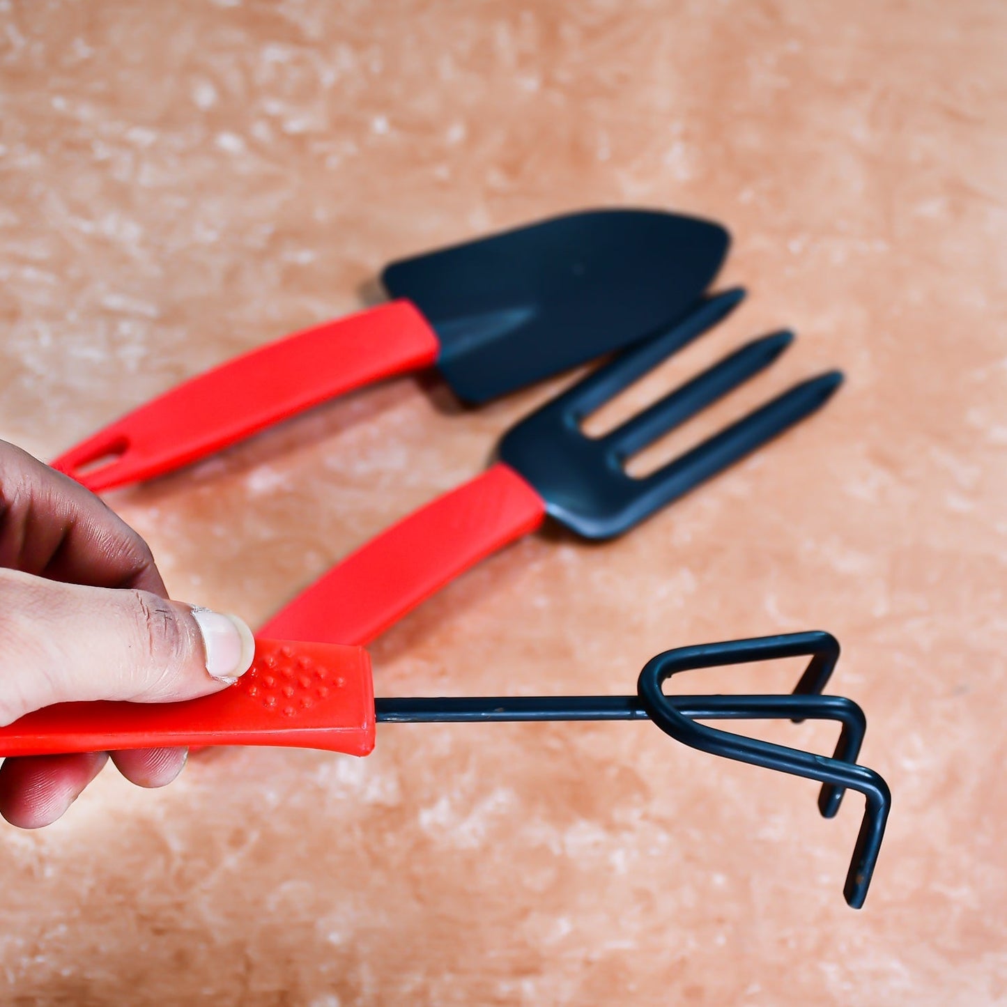3pcs Small sized Hand Cultivator, Small Trowel, Garden Fork Your Brand