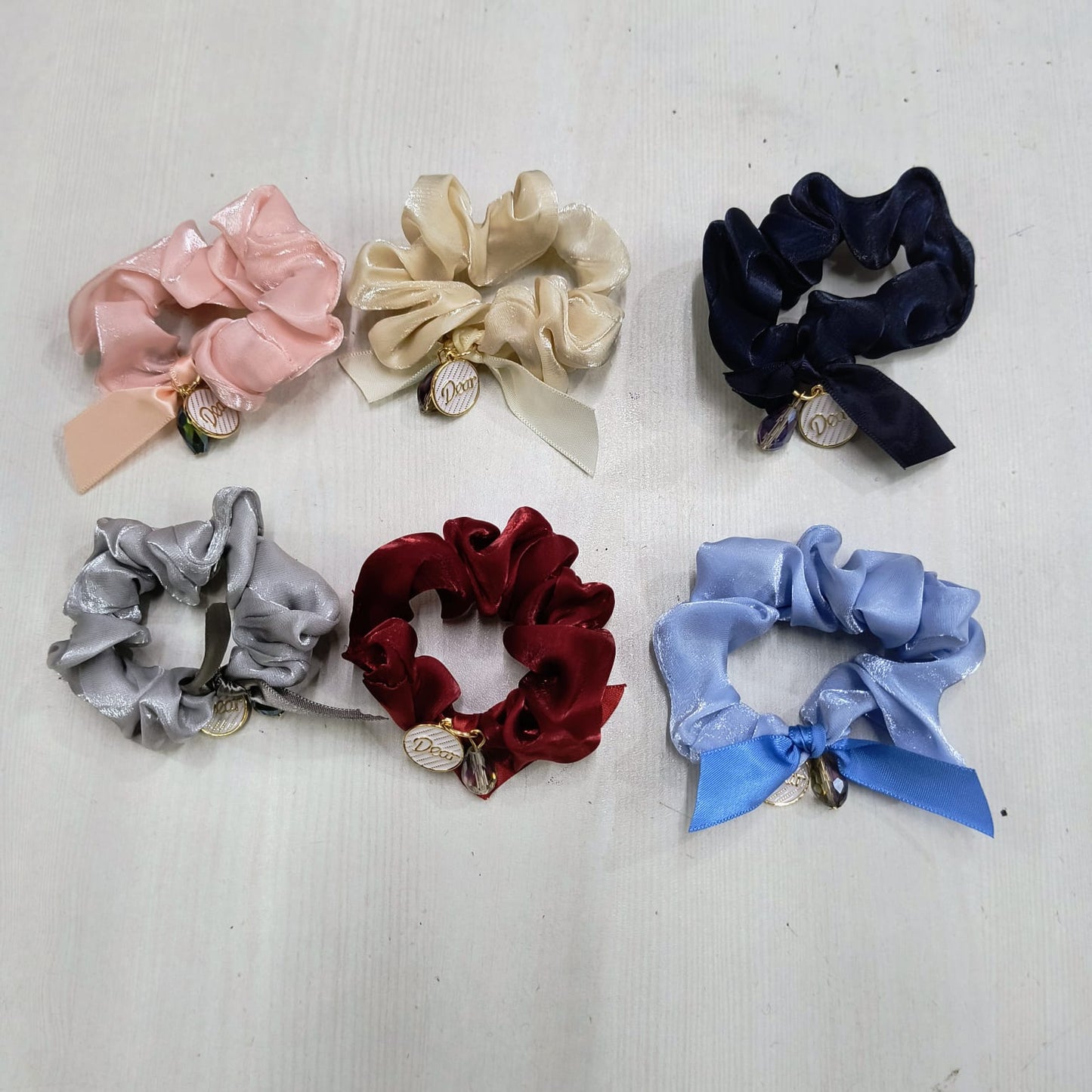 AM1290 Multicolor Stone & Charm Elastic Hair Rope - Fashionable Hair Band for Women & Girls (1pc)