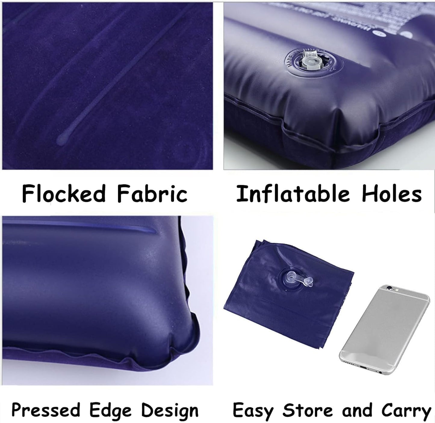0510 Inflatable Travel Air Pillow - Comfortable Neck Support for Flights, Cars, and Camping