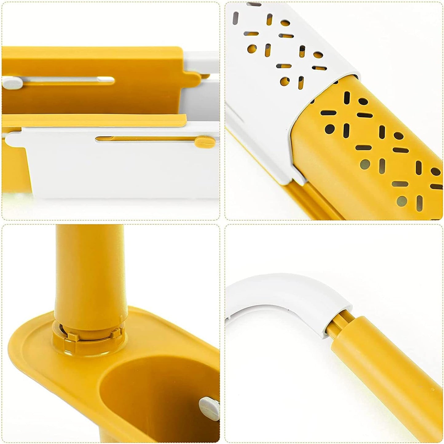 Telescopic Sink Storage Rack Material Kitchen Rag Rack Dishwashing Organizer Shelf Drain Basket Pp Under Sink Organizers ( Mic Color 1 Pc) Your Brand