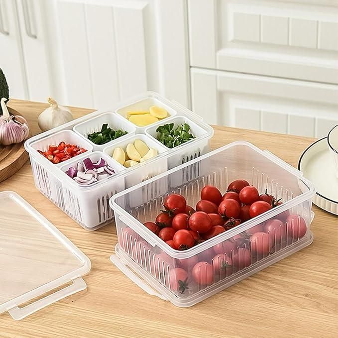 Food Storage Box With Lid and 6 Compartments 8feb97-4