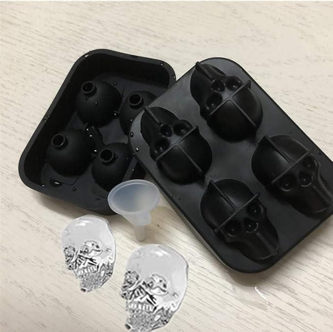 3D Skull Silicon Ice Cube Tray 8feb97-4