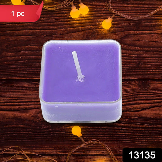 Smokeless Scented Acrylic Lavender Tealight Candles | Scented Acrylic Tealight Candle Set of 1 for Home Decoration and Celebrations | Long Burning Time Candle, Diwali (1 Pc / Mix Color) Your Brand