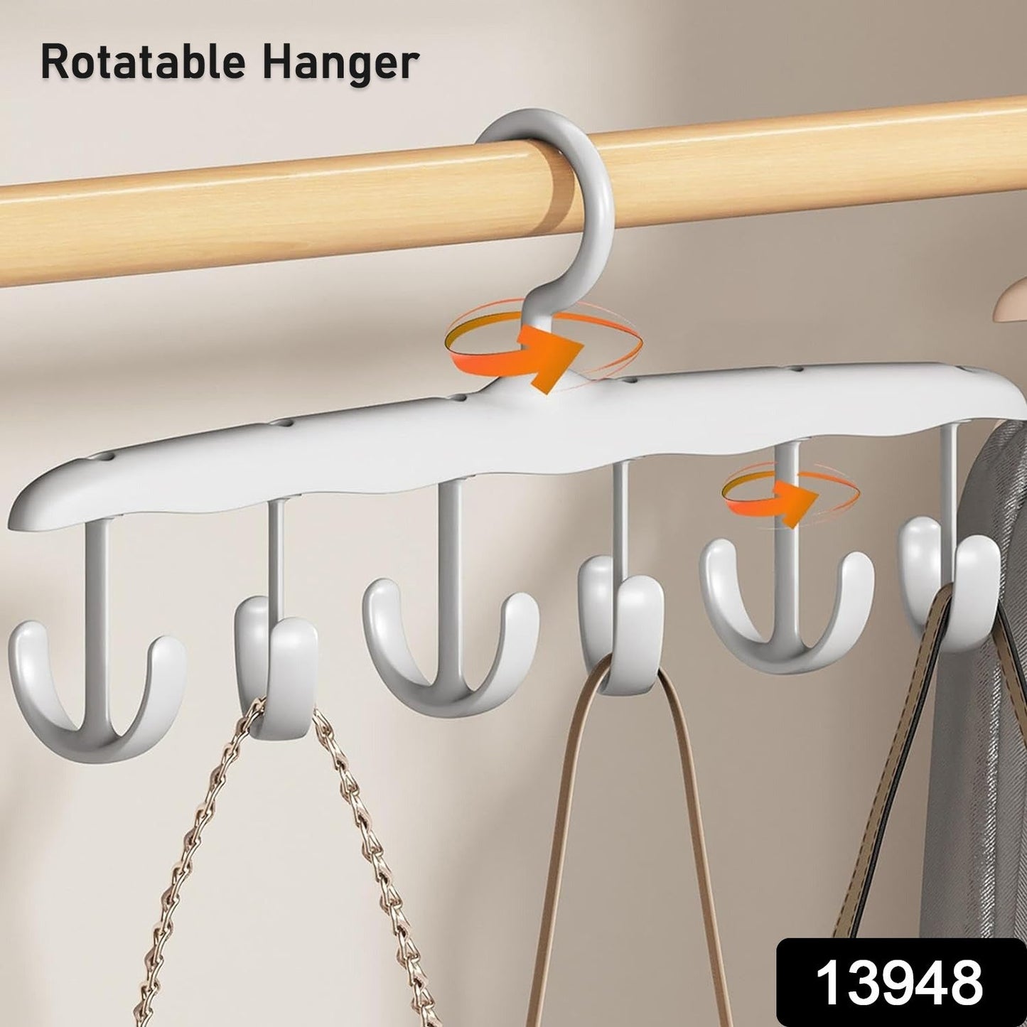 Rotatable Tank Top Hanger – Space Saving Closet Organizer for Dorms & Apartments (12-Hook) Your Brand