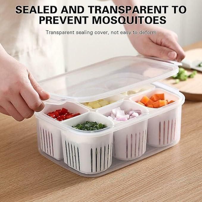 Food Storage Box With Lid and 6 Compartments 8feb97-4