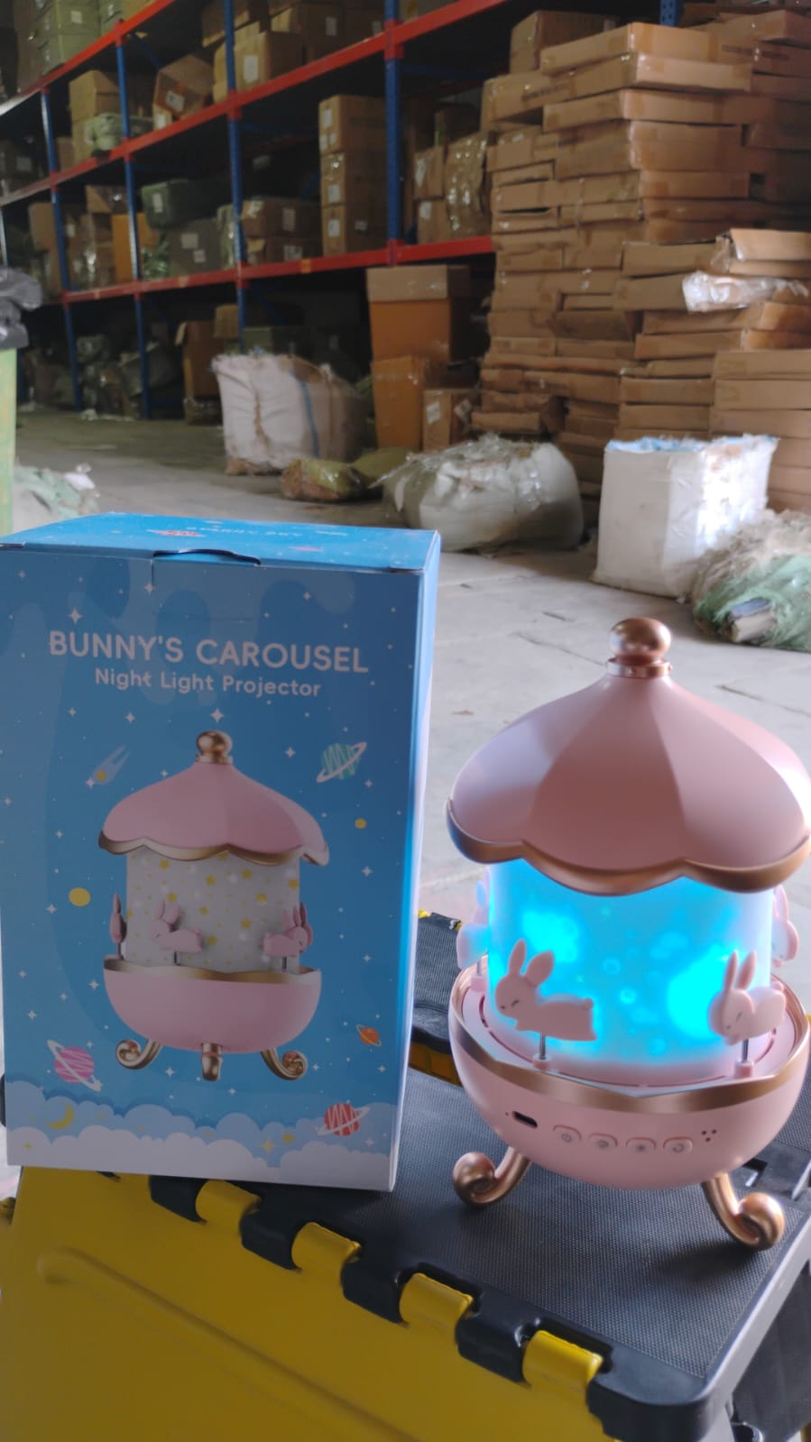 Bunny’s Carousel Rotating LED Night Light Your Brand
