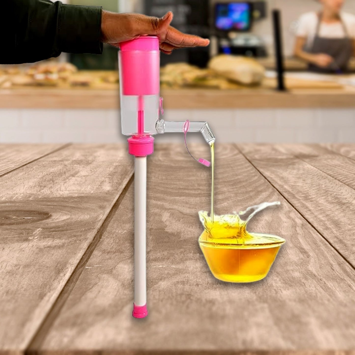 Hand Press Oil Extractor| Plastic Push Oil Pump for Removal of Oil and Liquids Your Brand