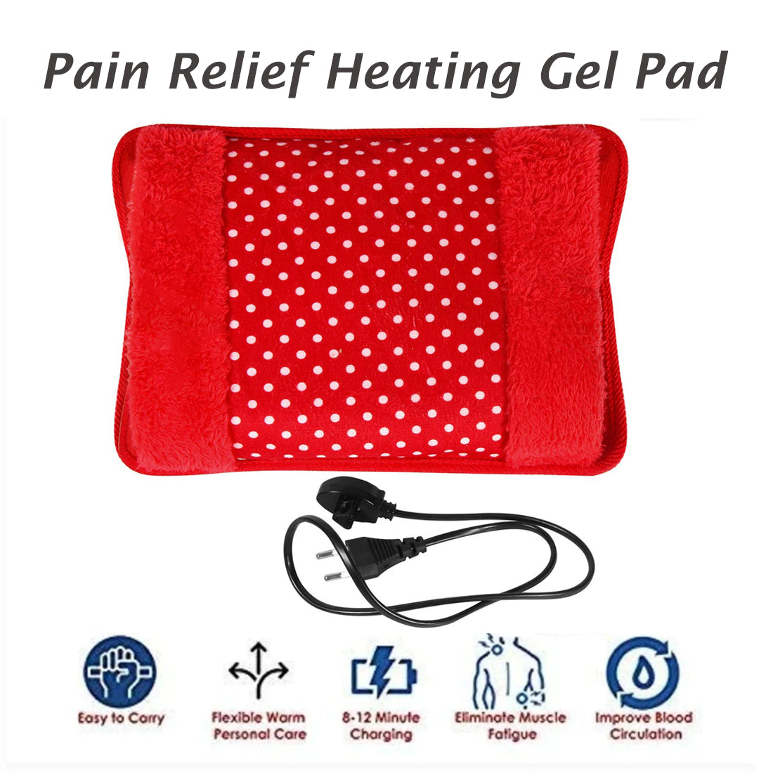 0381 Velvet Electric Pain Relief Heating Gel Pad