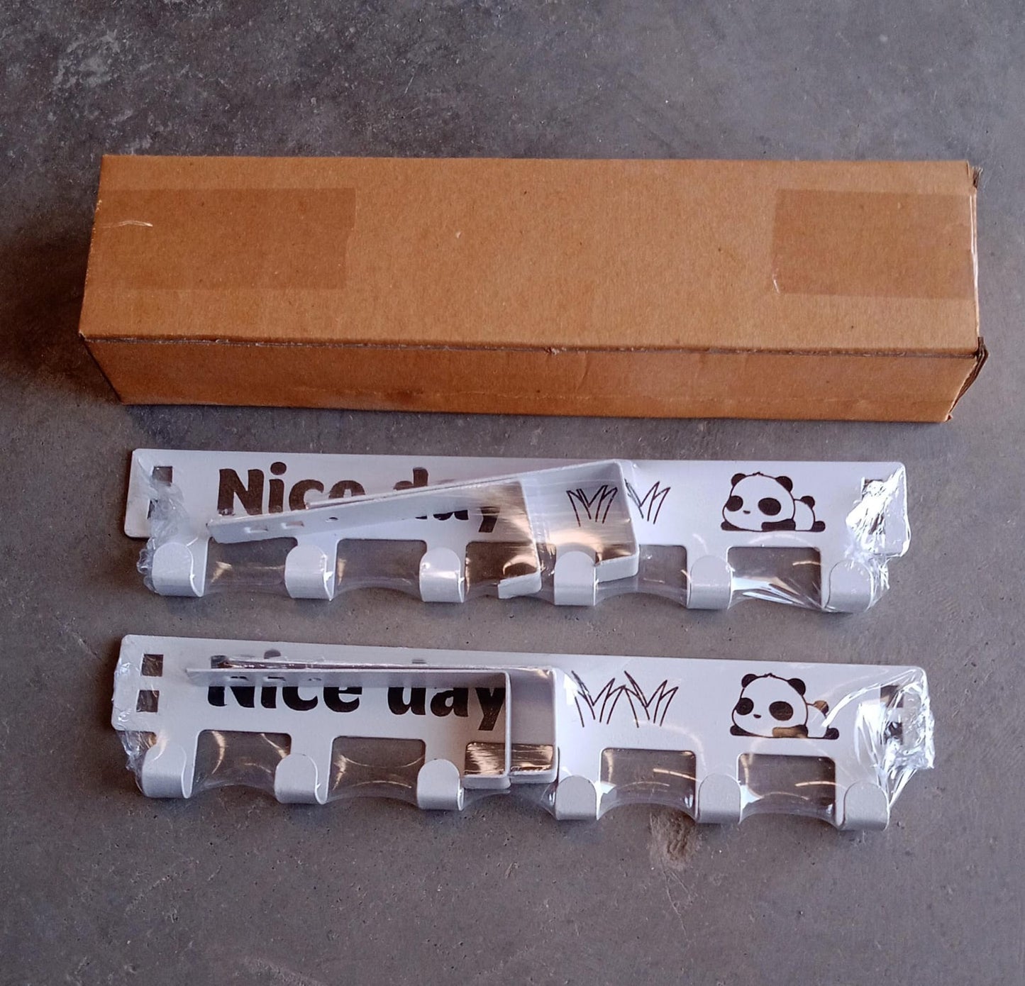 Heavy-Duty Carbon Steel Door Hook Hanger Rack (2 pc / 6 Hook / White) Your Brand