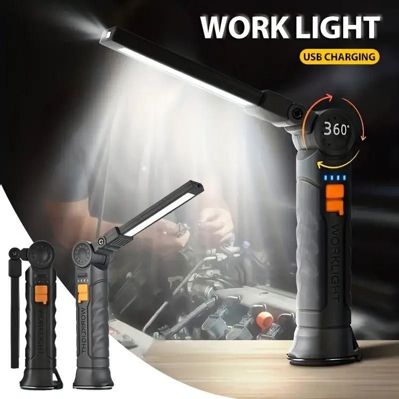 Magnetic LED COB Light USB Rechargeable 8feb97-4