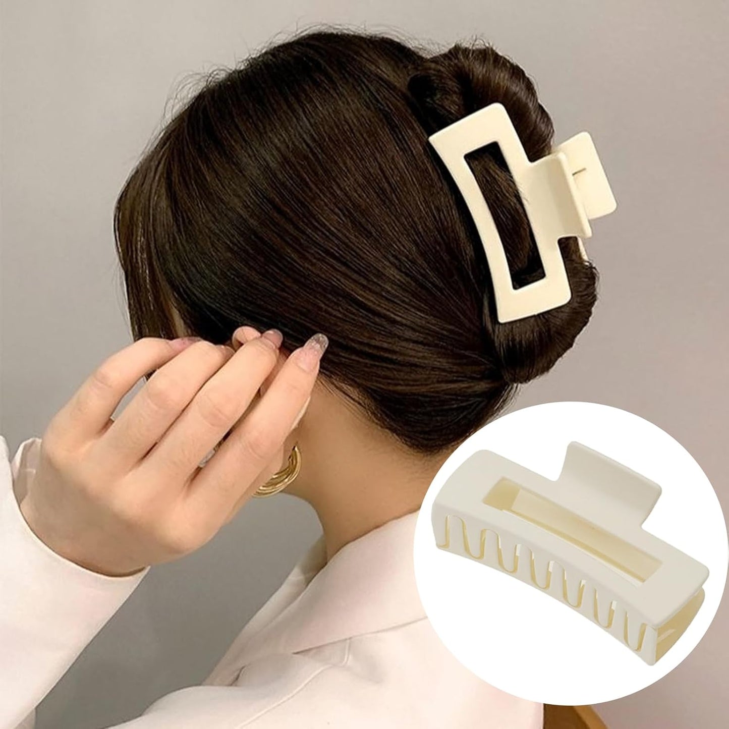 AM1291 Stylish Square Claw Hair Clips for Women - Secure Hold & Chic Design - 1 Piece
