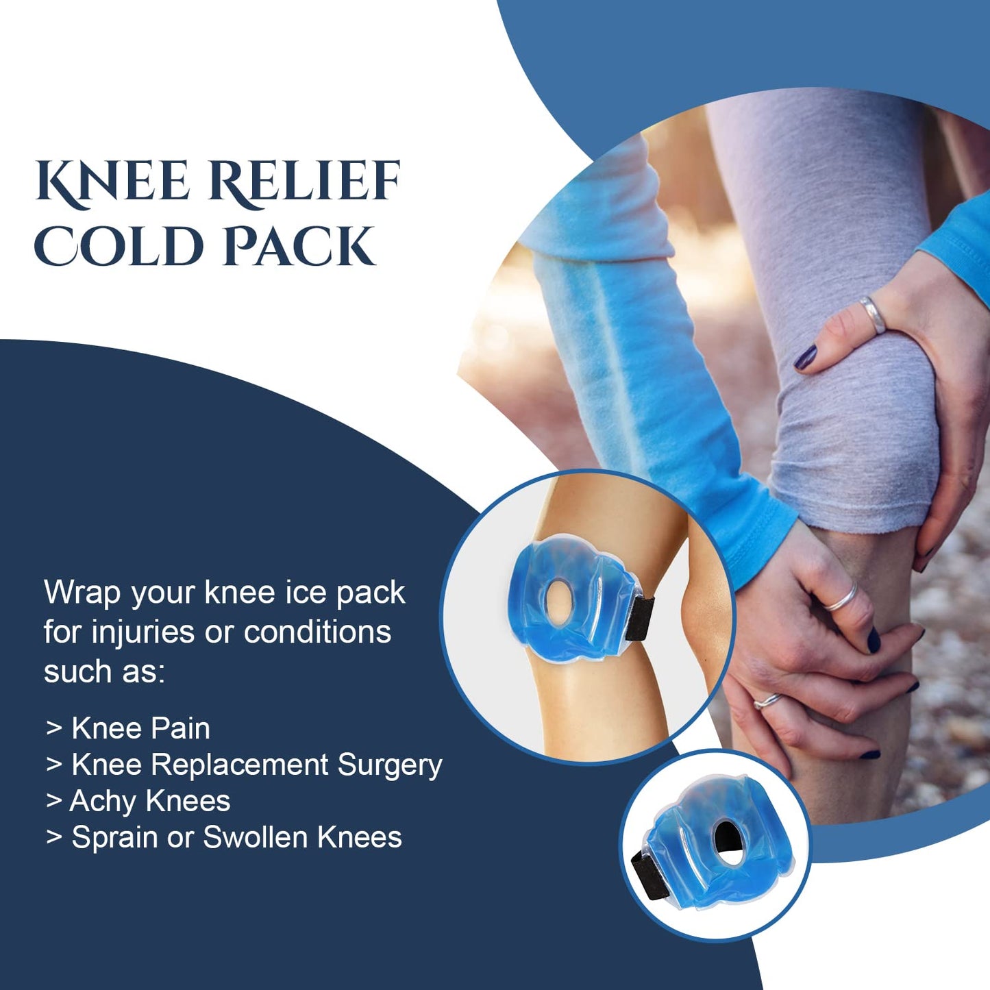 AM5317 Knee Pain Relief Reusable Relieving Cold Therapy Pack With Belt