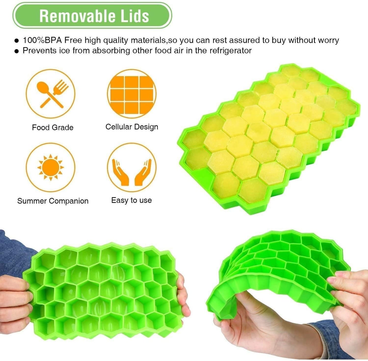 Ice Cube Maker Tray (Pack of 2) 8feb97-4