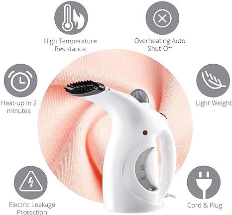 Fast Heat-up Portable Handheld Garment/Facial Vapor Steamer Iron Brush for Home and Travel Handy (Multicolour) THE GIR FARMER