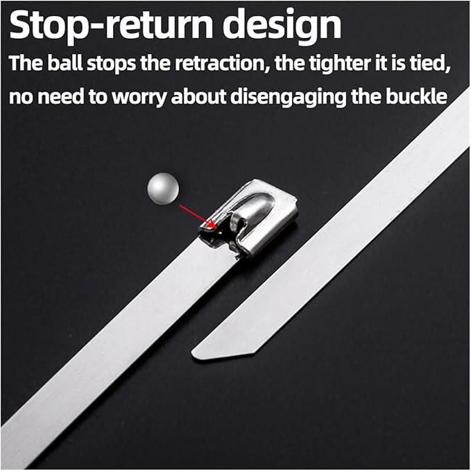 Stainless Steel Cabe Lock Ties (Pack of 10) 8feb97-4