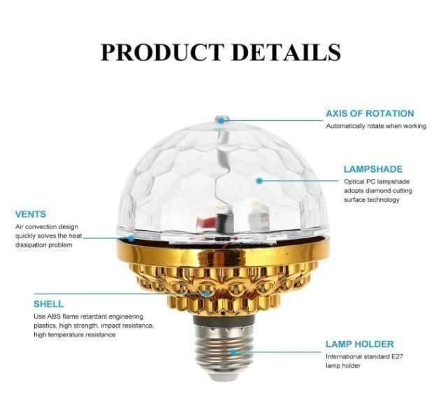 Rotating Magic Ball Light with Lamp Holder Set THE GIR FARMER