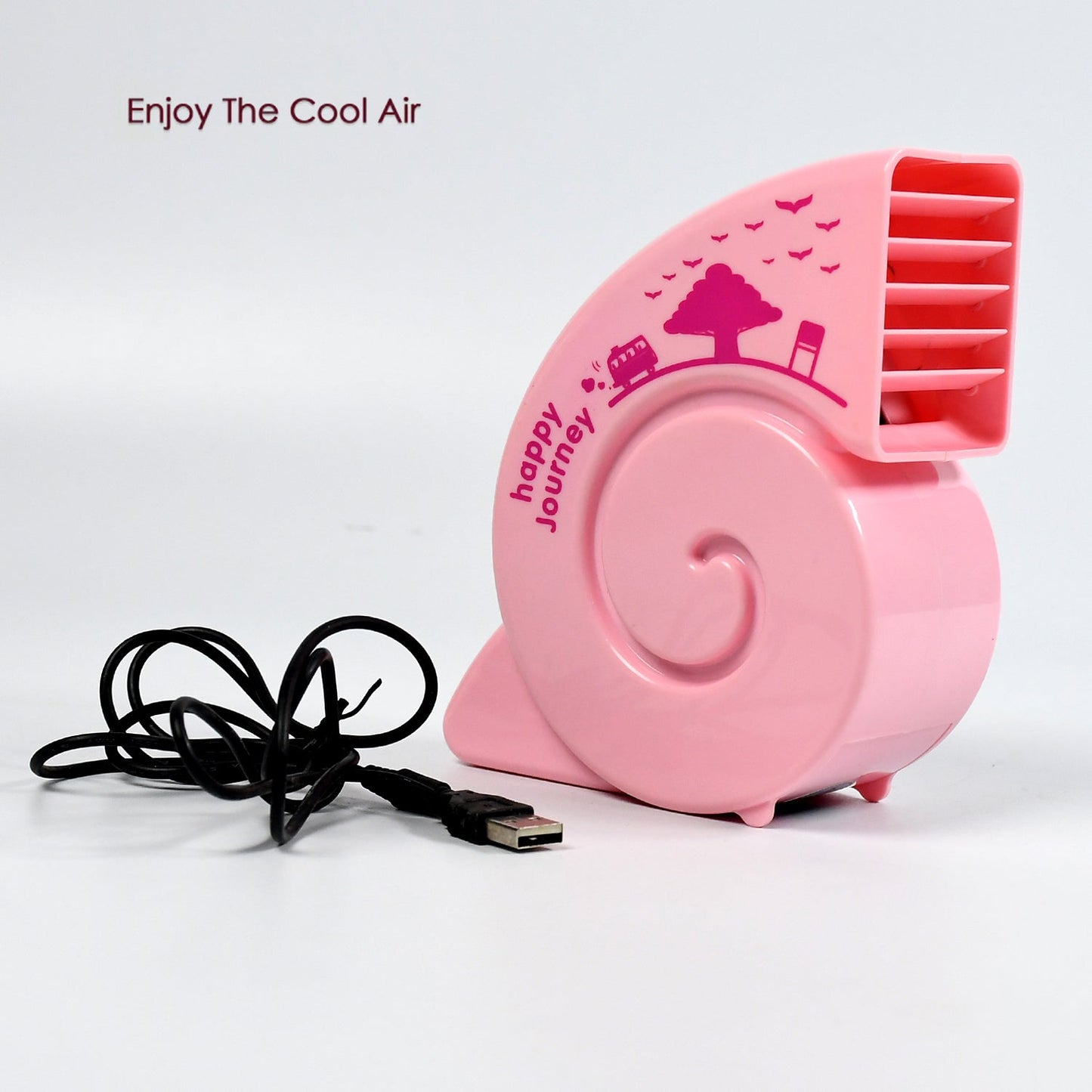 Cute USB Mini Fan: Bright, Quiet & Portable for Your Desk (Battery Not Included) Your Brand
