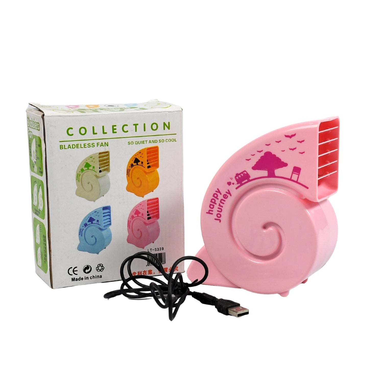 Cute USB Mini Fan: Bright, Quiet & Portable for Your Desk (Battery Not Included) Your Brand