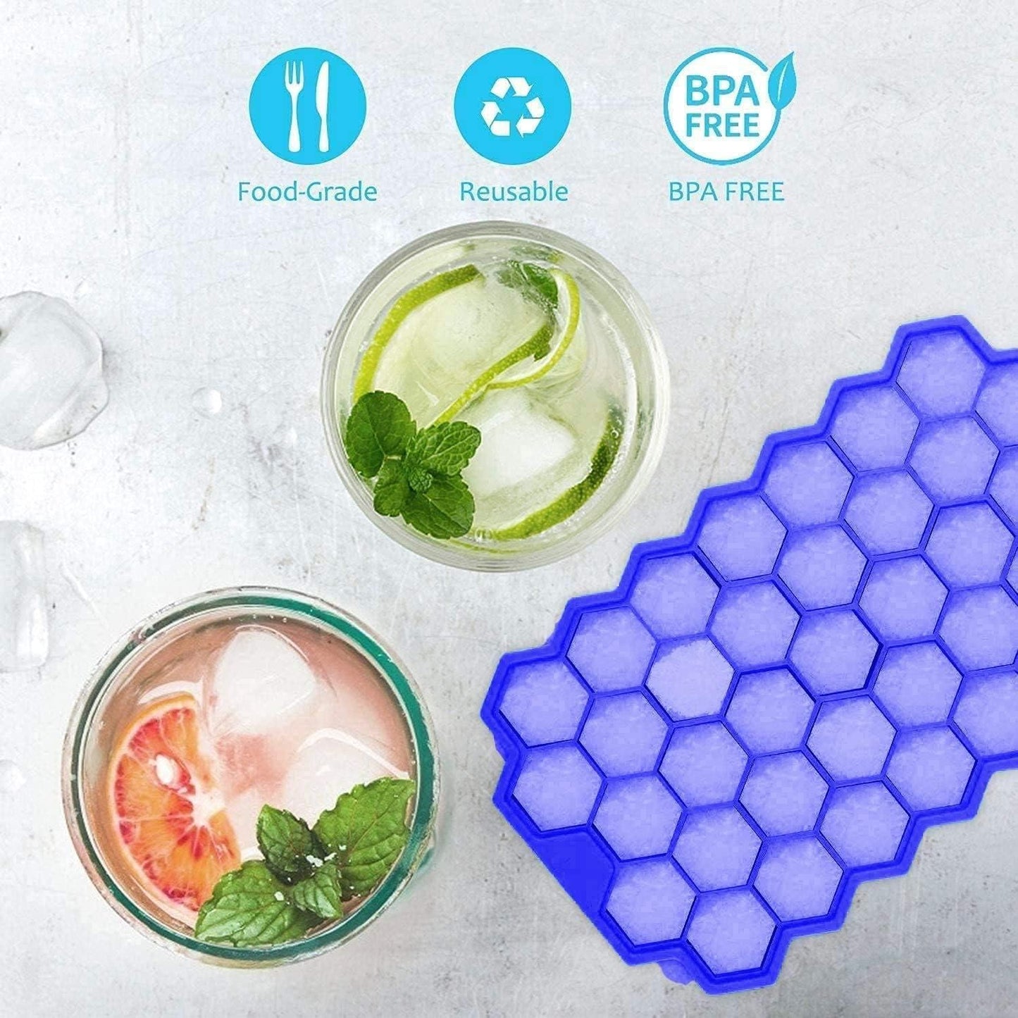 Ice Cube Maker Tray (Pack of 2) 8feb97-4