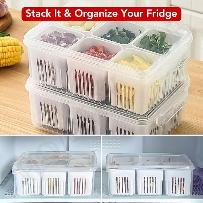 Food Storage Box With Lid and 6 Compartments 8feb97-4