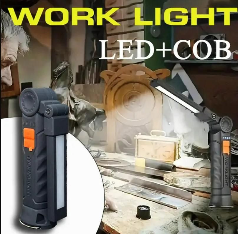 Magnetic LED COB Light USB Rechargeable 8feb97-4