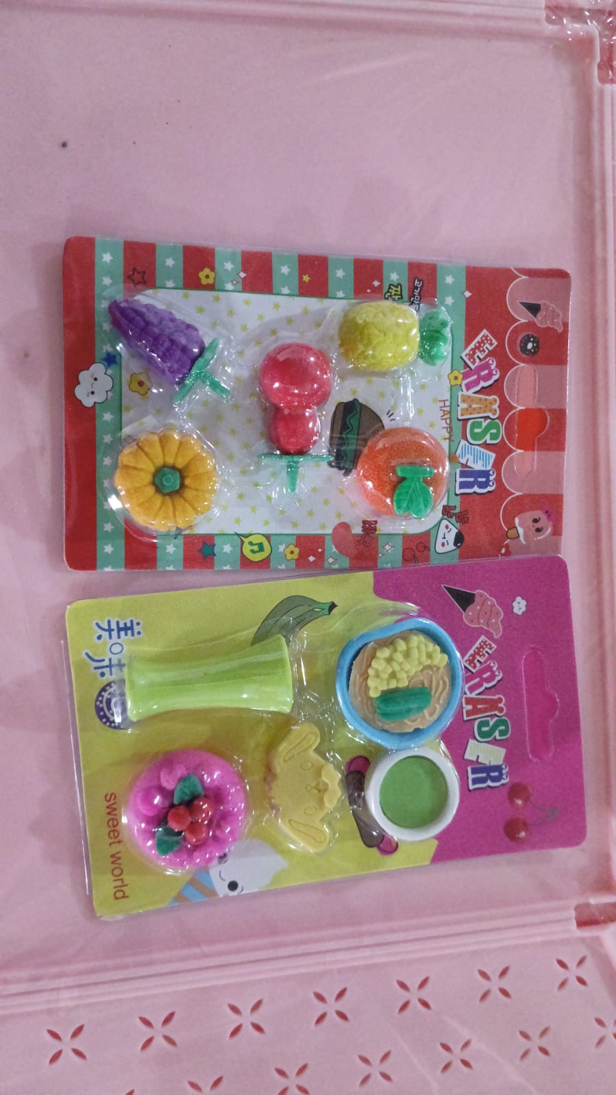 3D Mix Design Fancy & Stylish Colorful Erasers – Cute Novelty Eraser Set for Kids & School Prize (1 Set) Your Brand