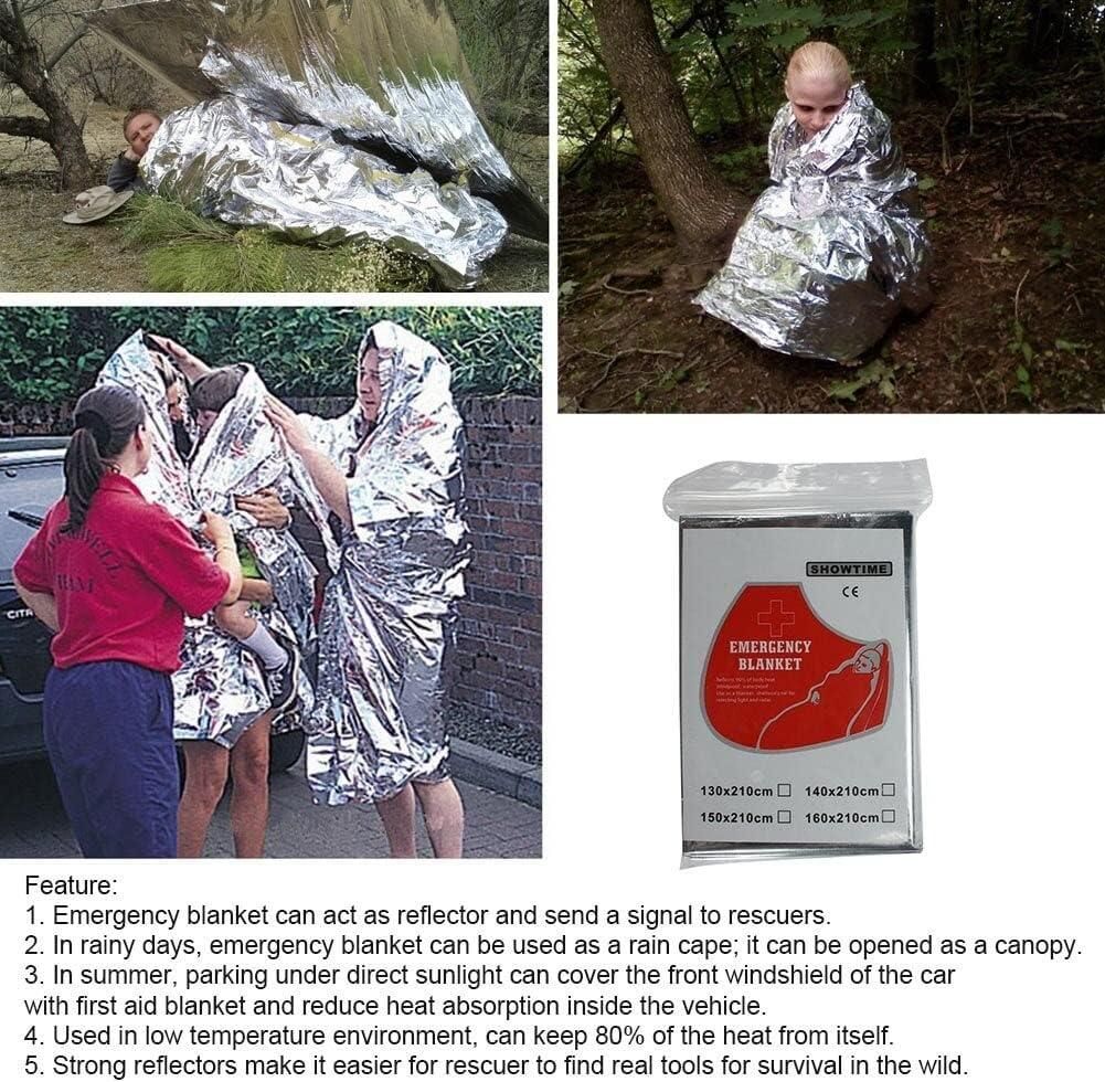 Multifunctional Rescue Foil Heat Blankets (Pack of 2) 8feb97-4