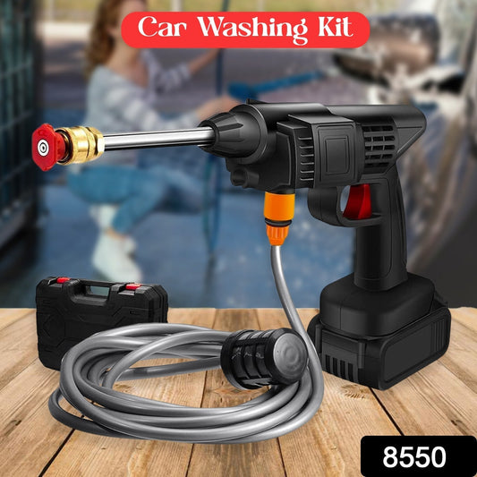 48V Car washing Kit, Portable Pressure Washer with, Rechargeable | Cordless Pressure Washer Gun | Handheld Pressure Washer for Car | Car Washer Gun (Type 1- Single Battery) Your Brand