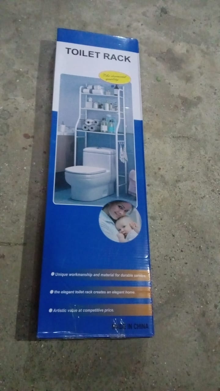 Multi-Layer The Toilet Storage Rack Metal | Bathroom Shelf Space Saving Organizer for Laundry Room Wash Basin Floor Stand Your Brand