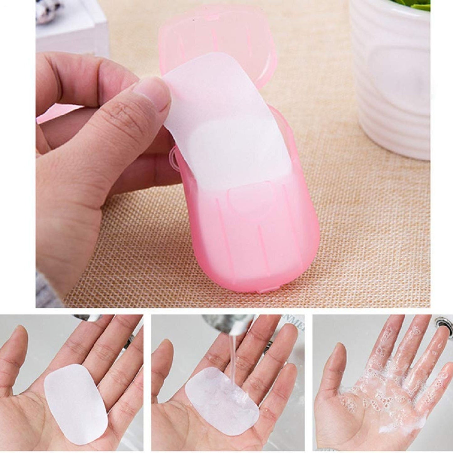 Portable Foaming Paper Hand Soap Sheets - Travel Essential for On-the-Go Hygiene