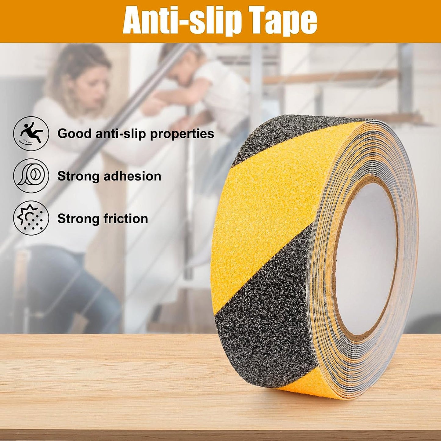 Anti-Slip Safety Grip Tape Roll 50mm x 5m (1 Pc) Your Brand