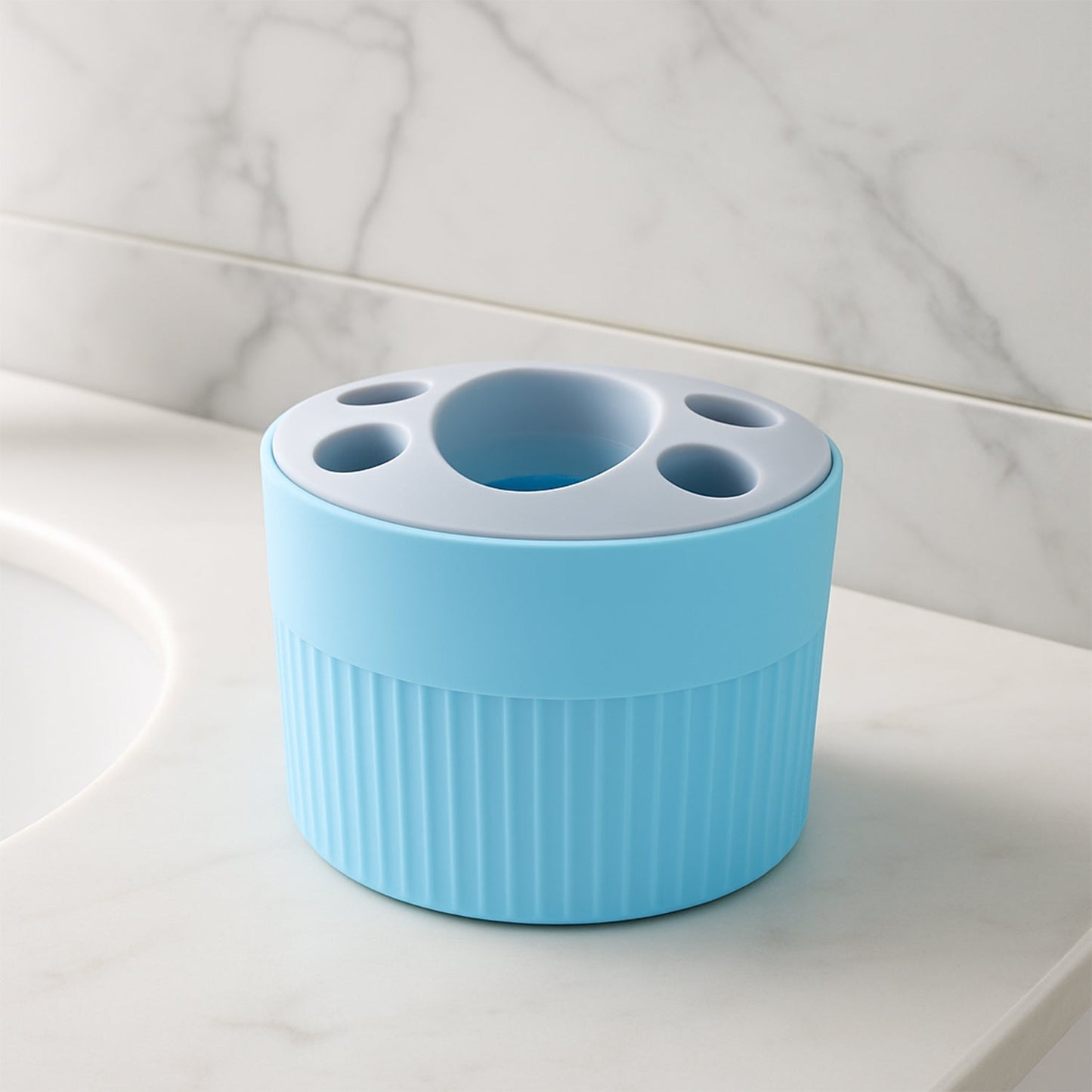 Multipurpose Bathroom Toothbrush and Utility Holder Stand with Multiple Slots (1 Pc) Your Brand