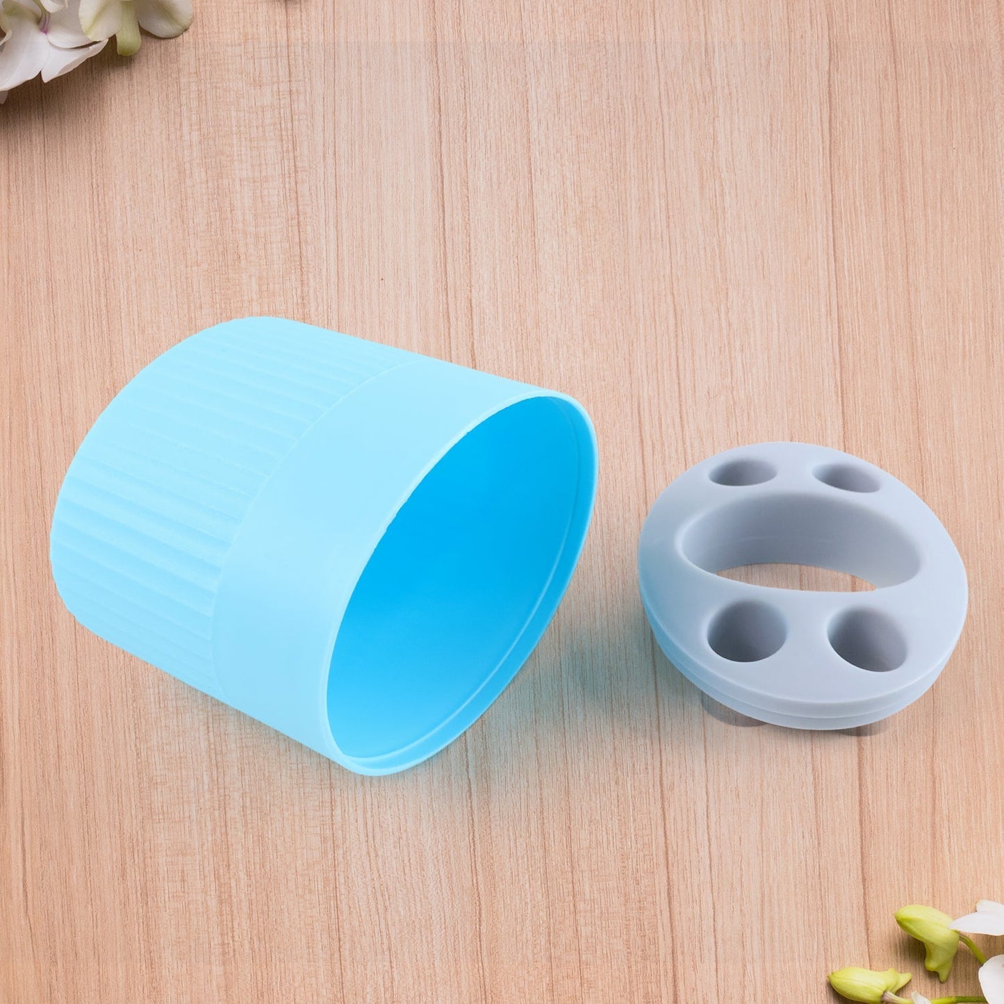 Multipurpose Bathroom Toothbrush and Utility Holder Stand with Multiple Slots (1 Pc) Your Brand