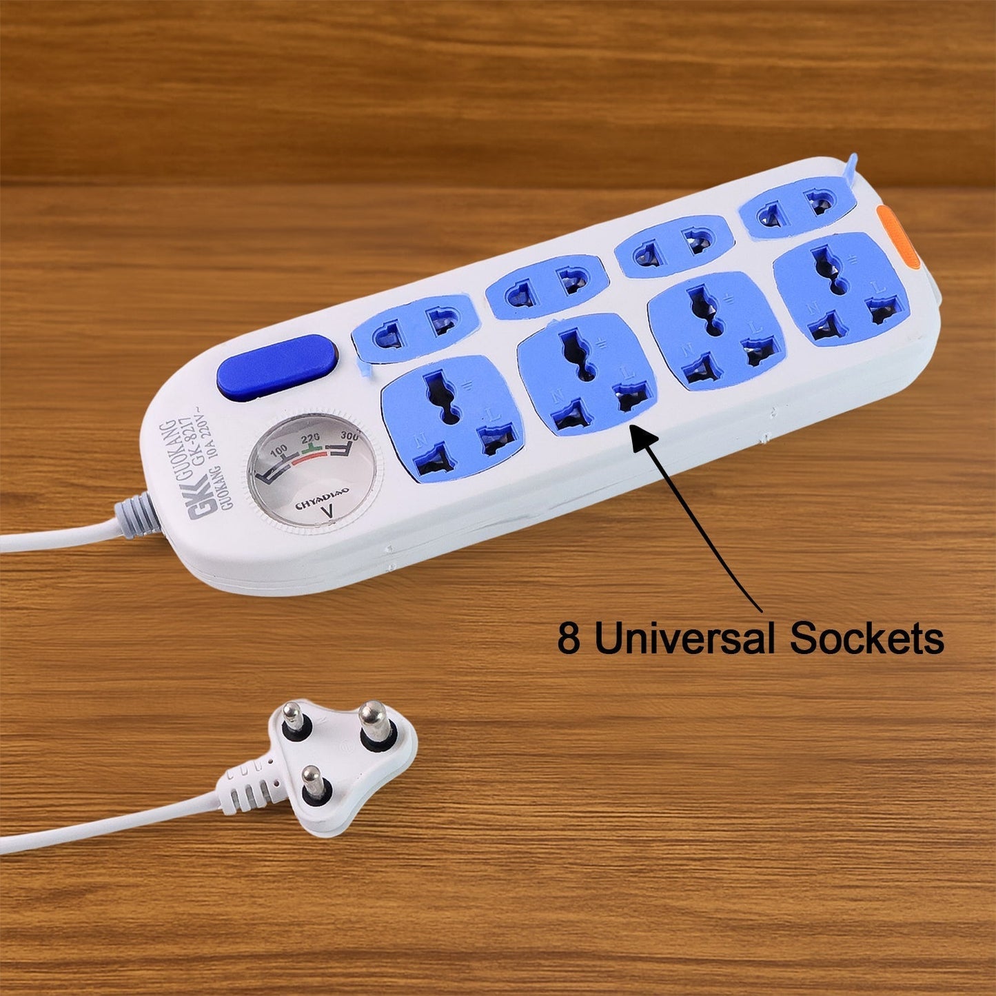 Heavy Duty Multi 8 Socket Extension Board (1 Pc) Your Brand