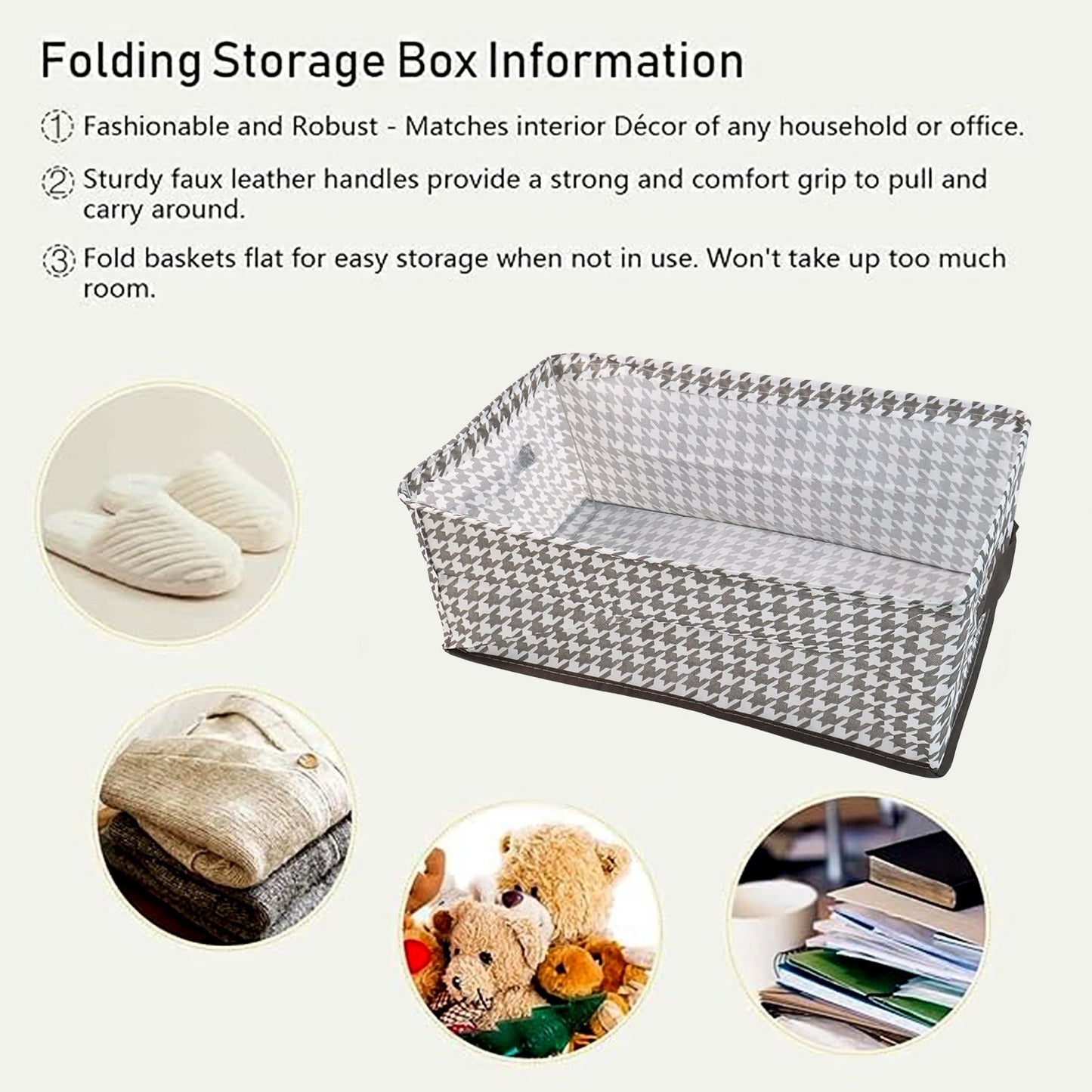 Cloth storage baskets, closet storage bins (42×28 Cm) Your Brand