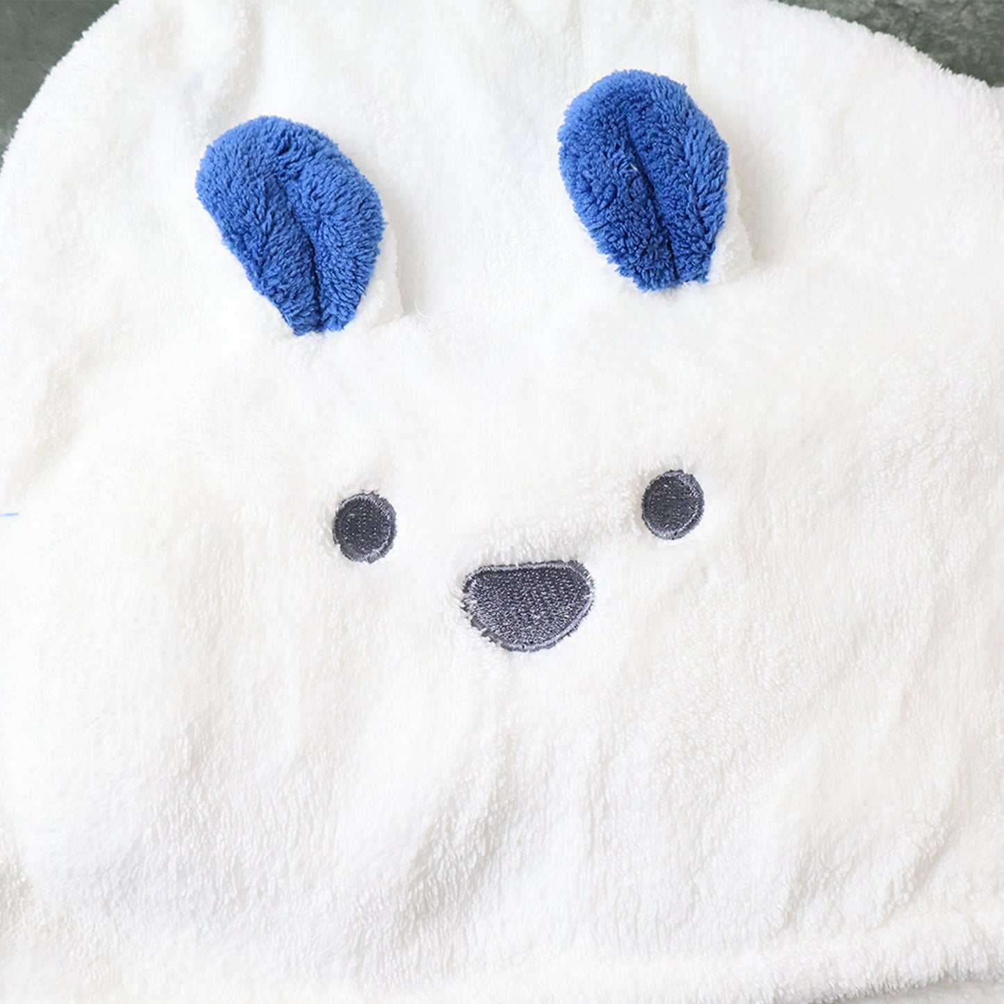 Soft Microfiber Hair Drying Towel Wrap with Cute Animal Ears & Button Closure (1 Pc) Your Brand