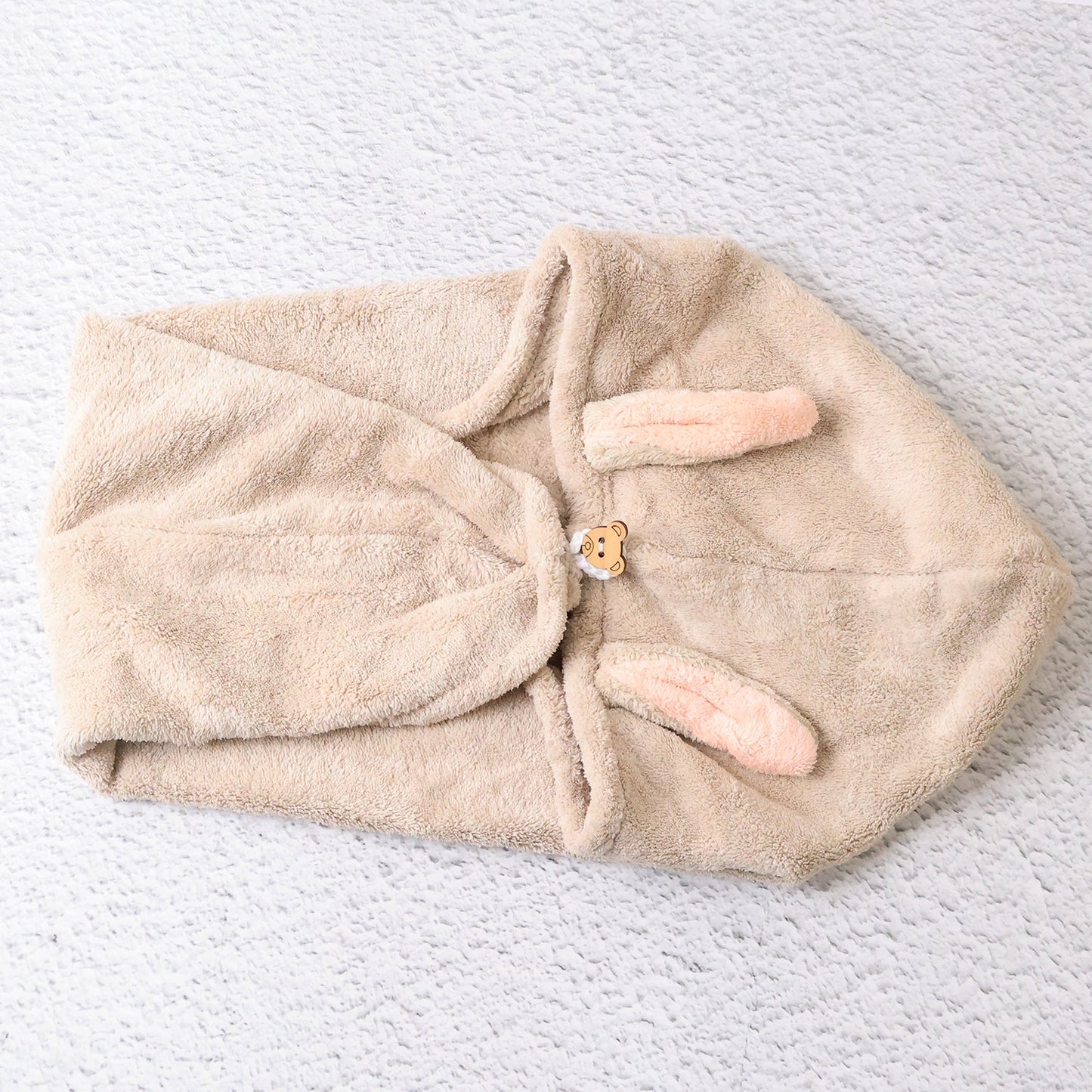 Cute Animal Ear Hooded Hair Drying Towel Wrap (1 Pc) Your Brand