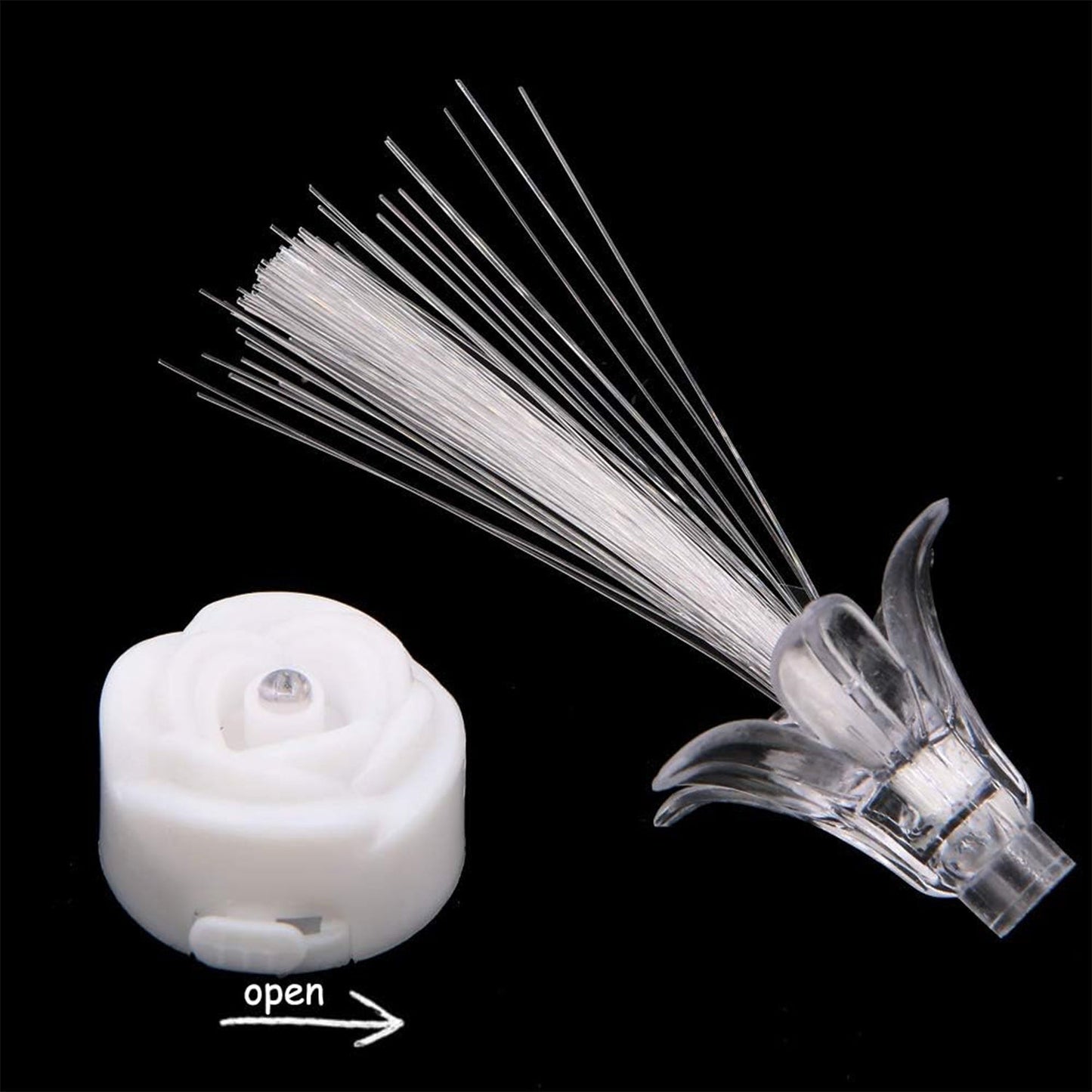Multi-Color LED Fiber Optic Flower Night Lamps (Mix Color / 3 Pc) Your Brand