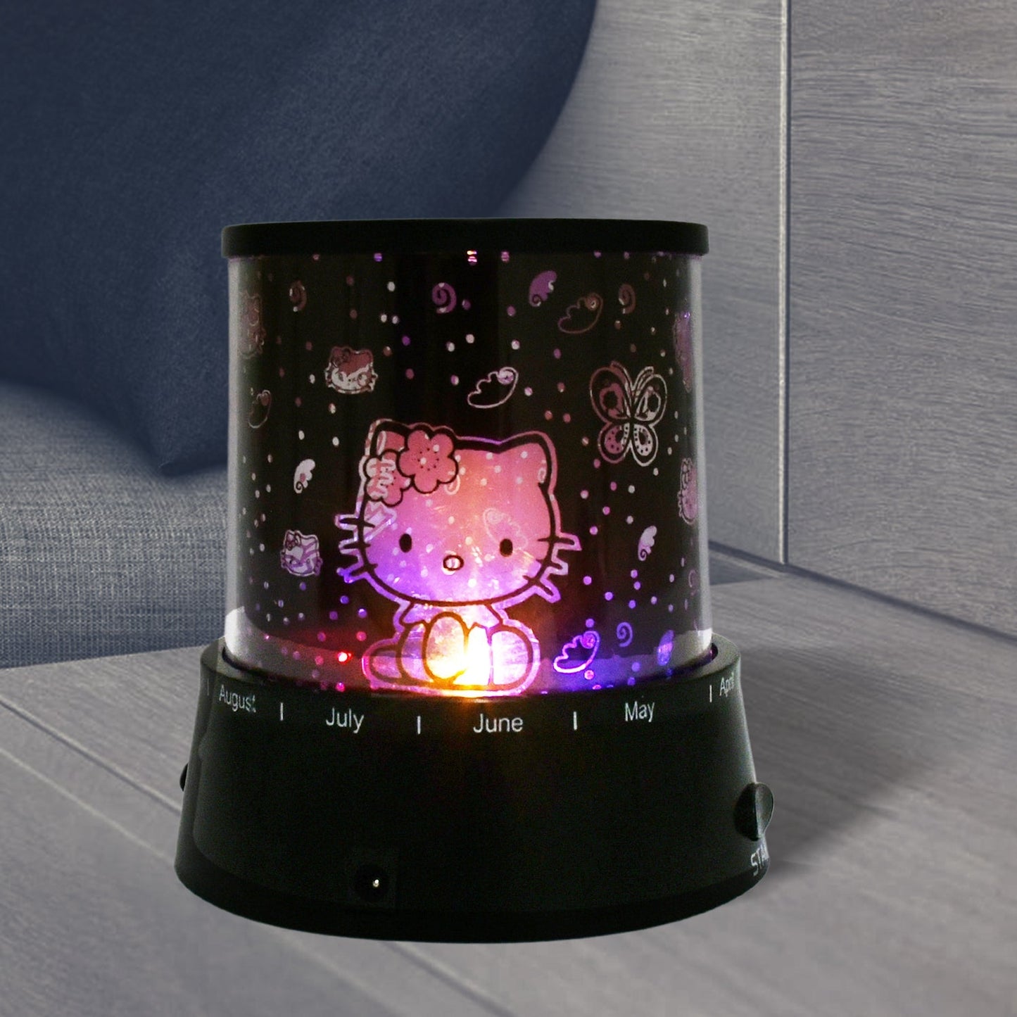 LED Projector Night Light Amazing Lamp, 3 Battery operated lamps, Rotation With the music Function, Master for Kids Bedroom Home Decoration Night Romantic Gift (Battery Not Included / 1 pc) Your Brand